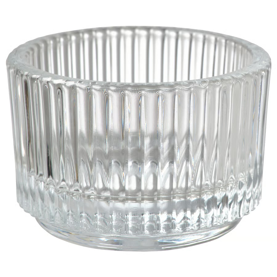 Pack of 8 Tealight holder, clear glass, 3.5 cm. FINSMAK Ikea