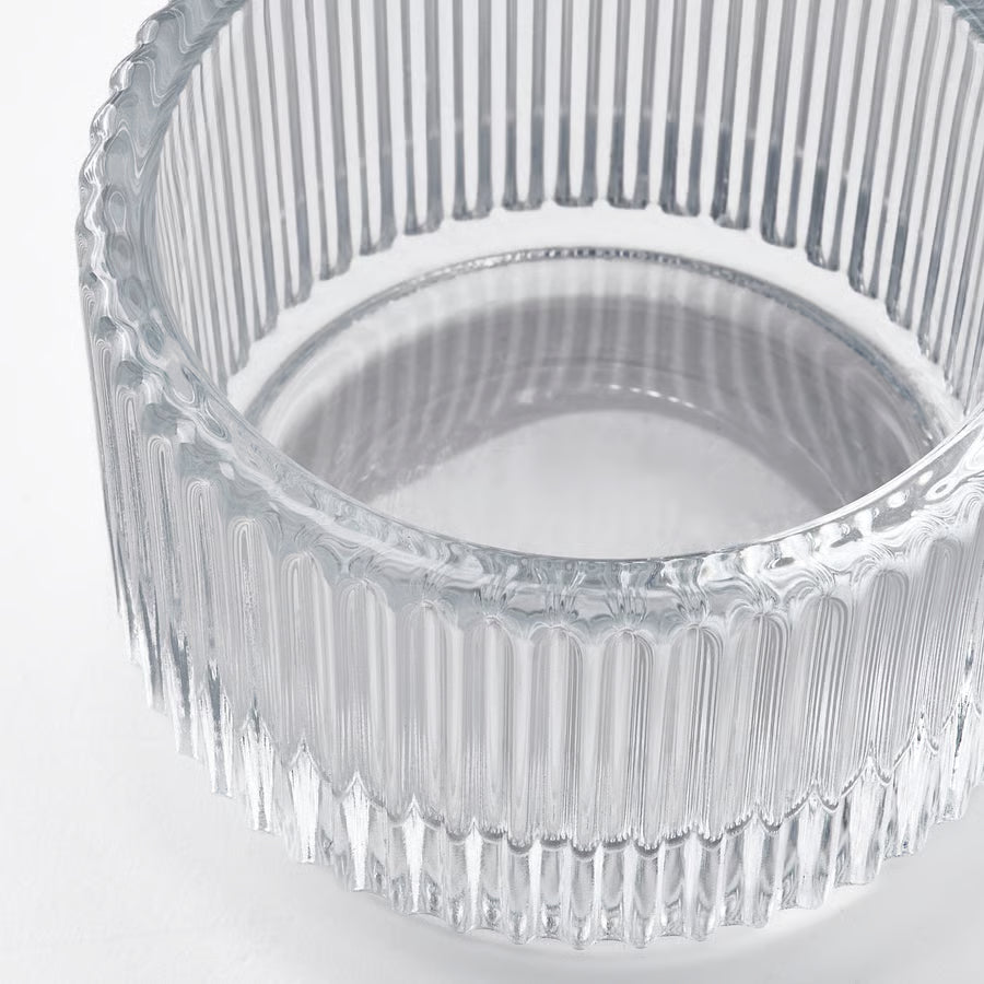Pack of 8 Tealight holder, clear glass, 3.5 cm. FINSMAK Ikea