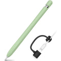 Silicone Case for Apple Pencil 1st Gen with Cable Adapter Tether Anti-Slip Green
