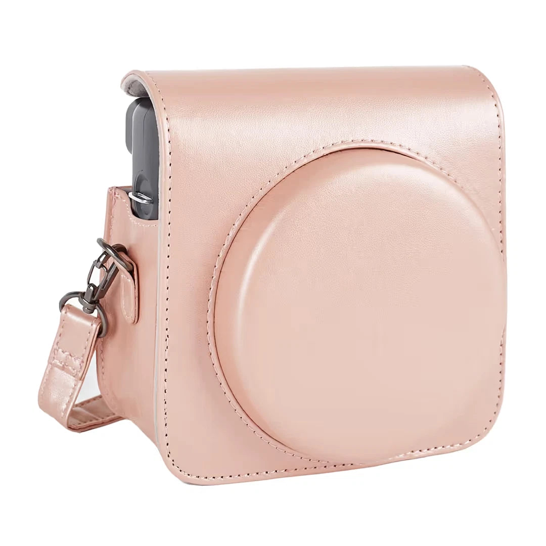 Protective Case PU Leather Camera Bag for Fujifilm Instax Square SQ6 Blush Gold