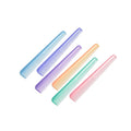 Duralon6 Pack Professional Thin Barber Hair Grooming Combs 7" (18cm) Pastel Colours