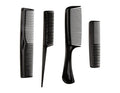 4 Pack Stylish Hairdresser Combs Black