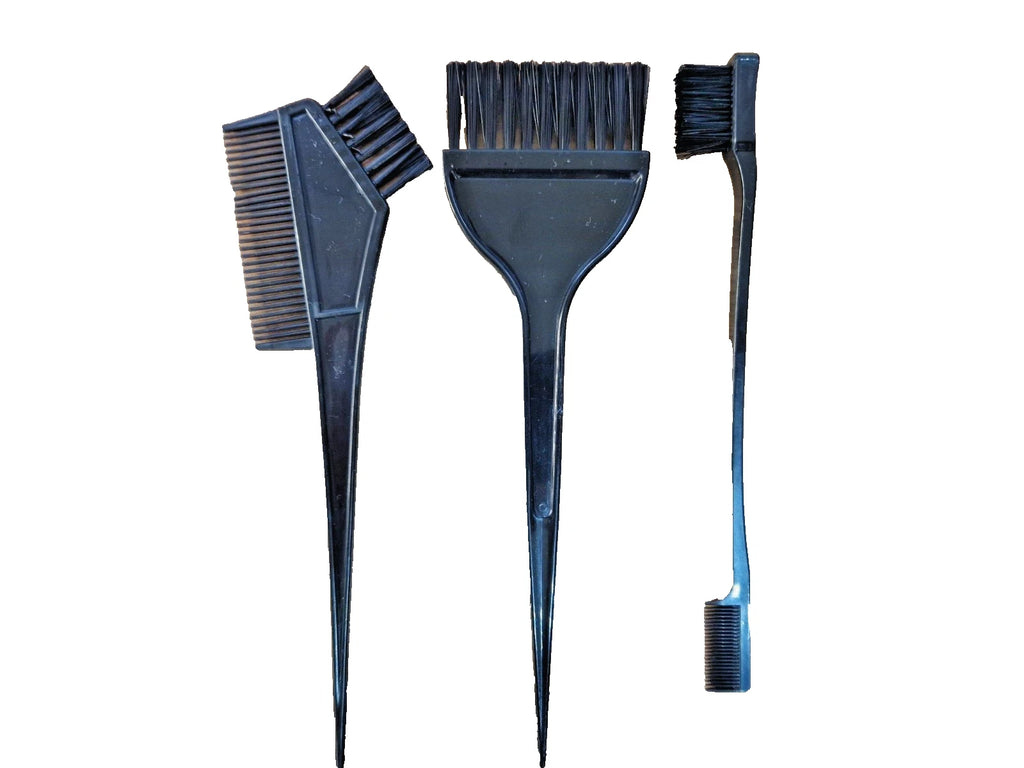 3 Piece Hair Dye Brush & Comb Set