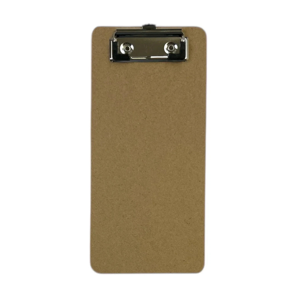 Slim Wooden Clipboard for A6 Papers. Includes Hanging Hole and Strong MetalClip