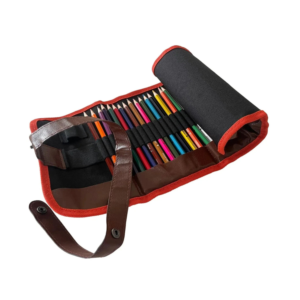 Roll Up Flat Pencil Case by Janrax – Compact Travel Pen Holder, School & Office