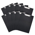 Clipboards A4 Low Profile 10 Pack PVC Single Writing Board High Quality – Black