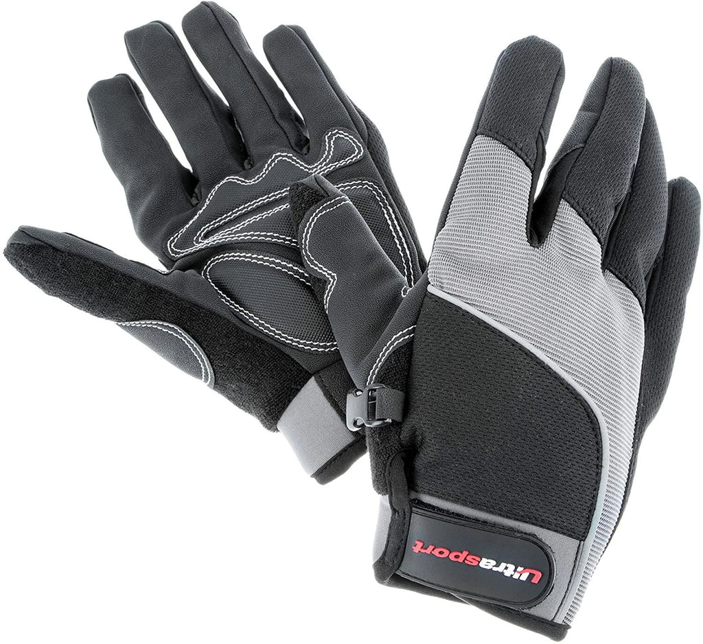 Ultrasport Race Touchscreen Cycling Gloves - Black/Grey, Large