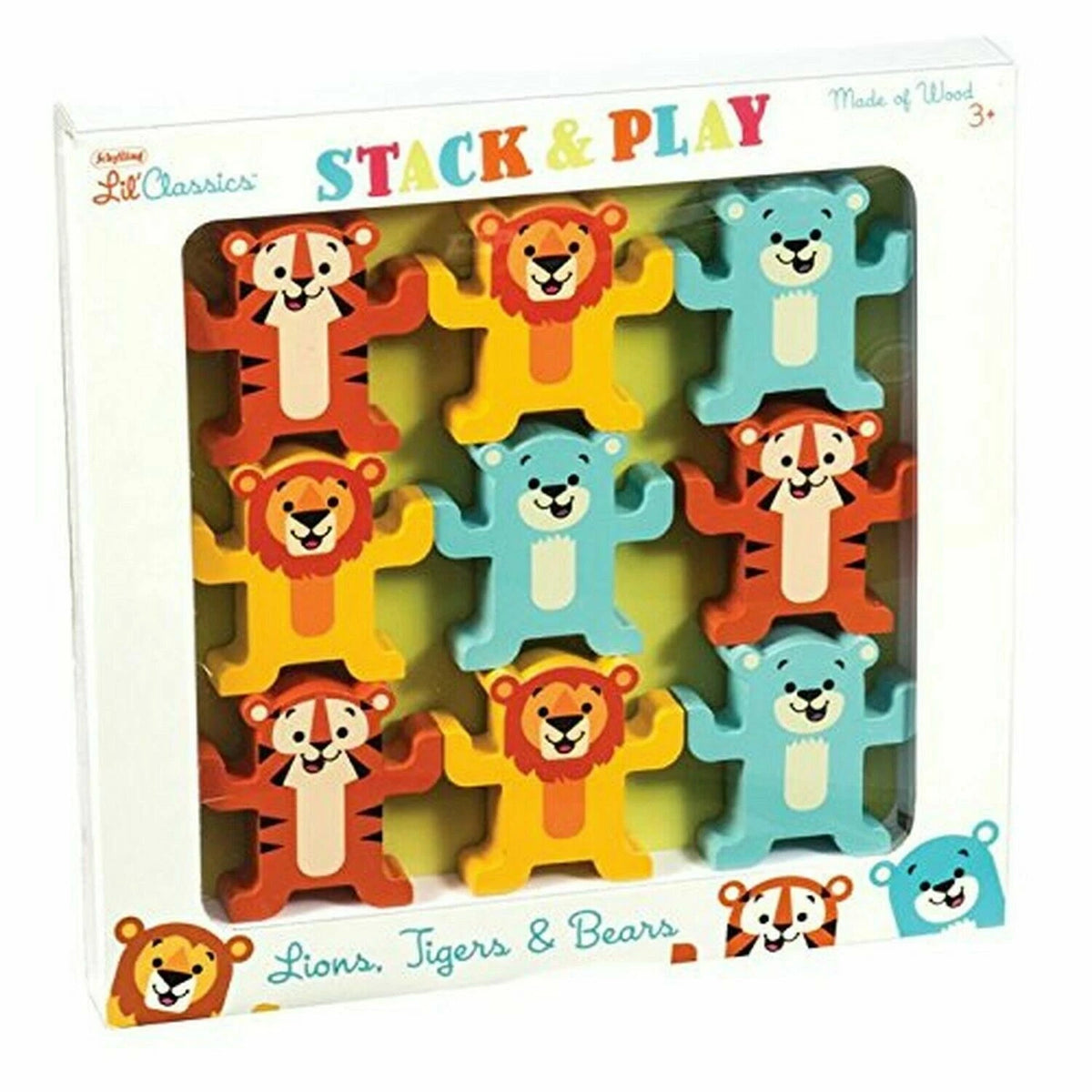 LITTLE CLASSICS STACK AND PLAY ANIMALS. Animal Stacking Game. 9 Pieces