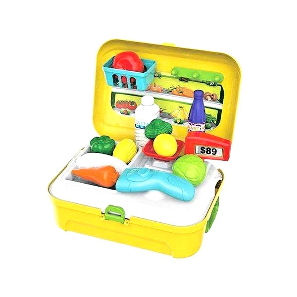Kids Shop Play Set with Backpack 21 Pieces. 3 Plus Age. Pretend Play.