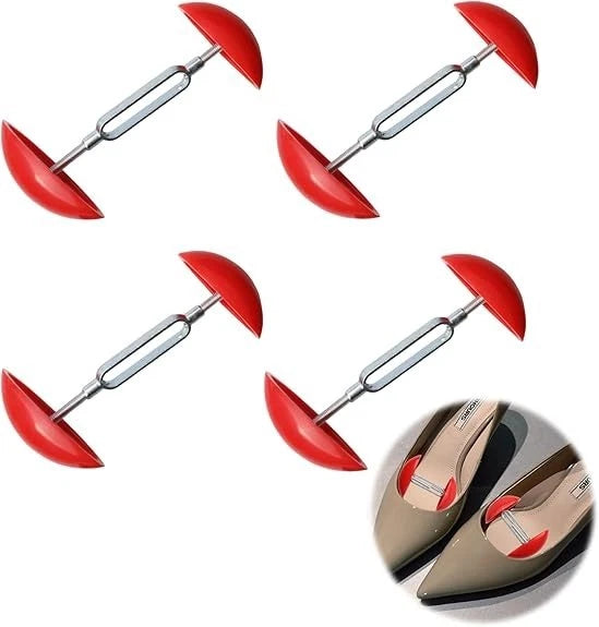 4pcs Adjustable Shoe Stretchers for Women Mini Shoe Tree Red Shoe Width Extender