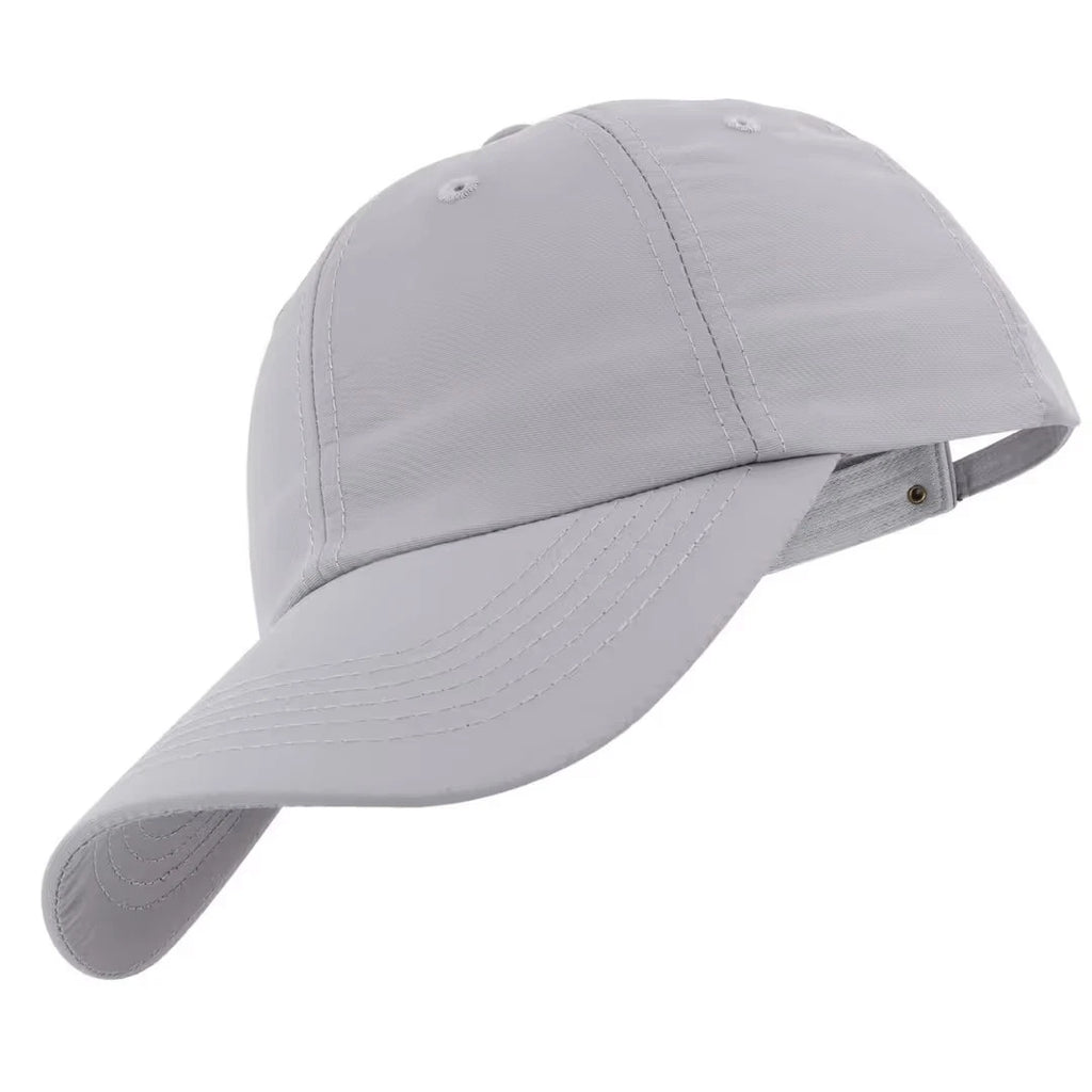 Classic Baseball Cap Sport Hat One Size - Grey 6 Panels.