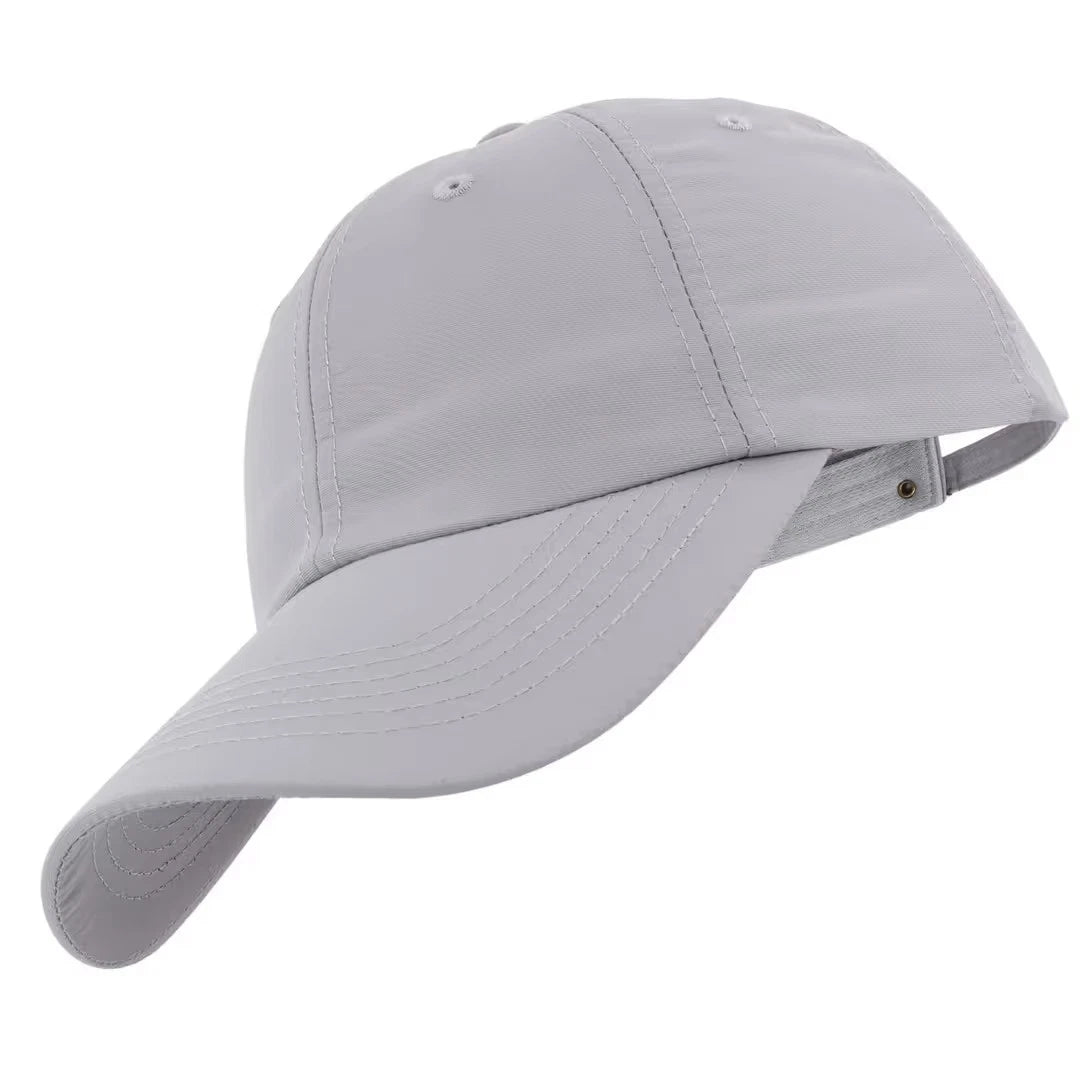 Classic Baseball Cap Sport Hat One Size - Grey 6 Panels.