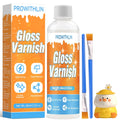 Glossy Clay Varnish 60ml Waterproof for Air-Dry Clay Ceramic & Wood Scratch Resistant