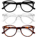 3 x Pack Reading Glasses Unisex Stylish Blue Light Readers By Giblogo +2.00 Magnification