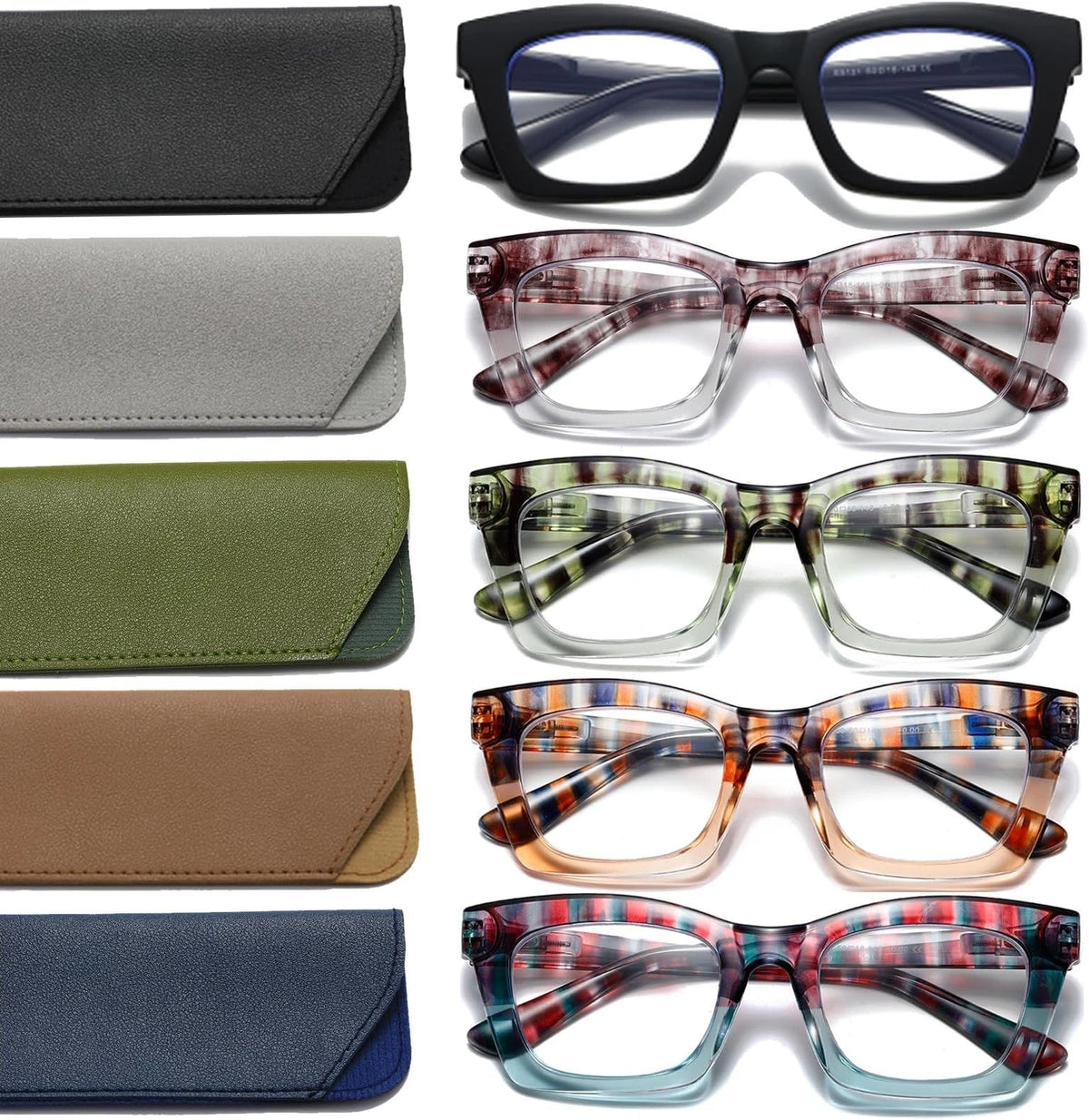 Oversized Retro Trendy Glasses Fashion & Eye Protection 0.00 Magnification. Various styles