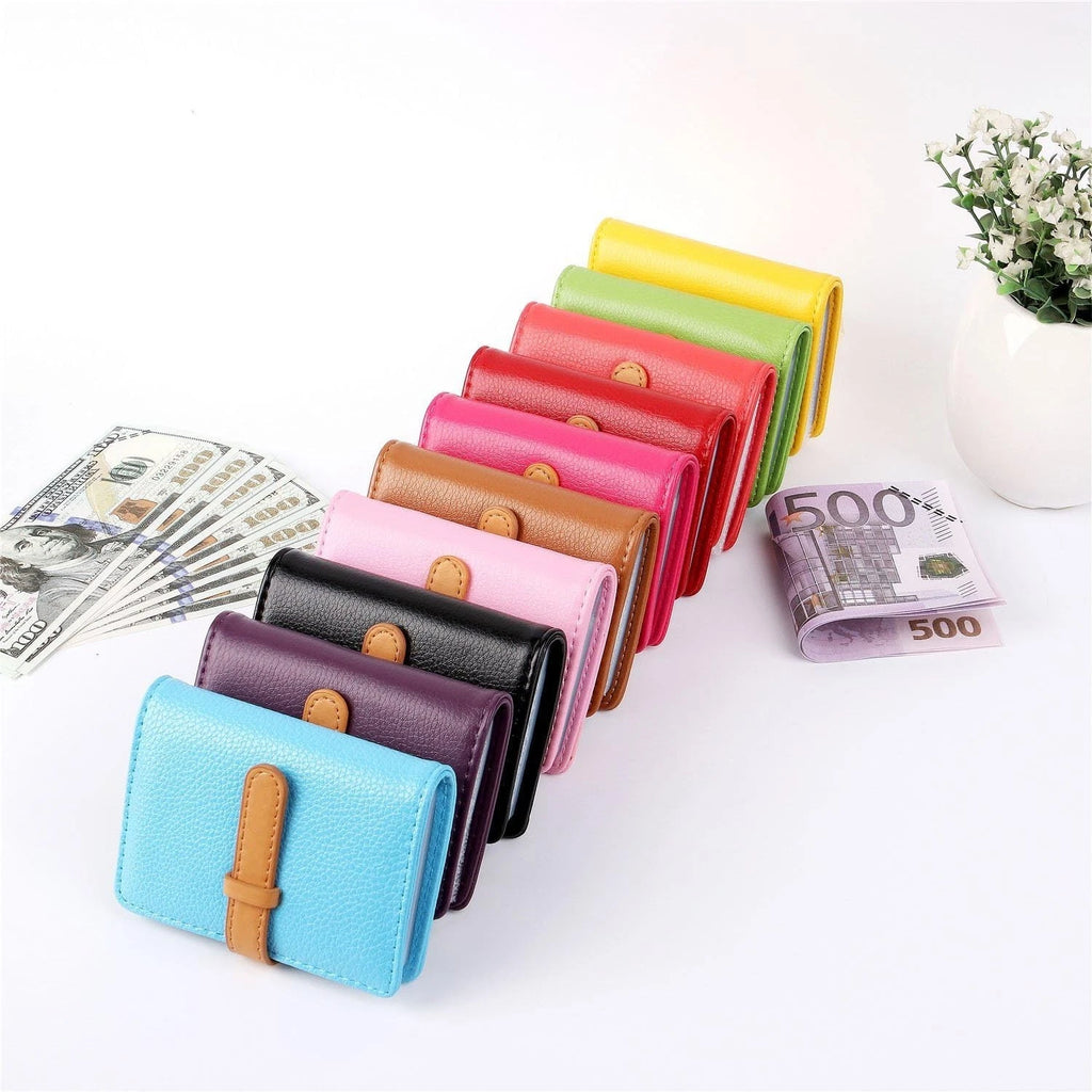 10 Colors Credit Card Holder Credit Card Wallets for Women Men Leather