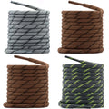 WEGOODZF Heavy Duty Boot Laces Non-Slip Safety Laces for Hiking Shoes etc 4.5mm.