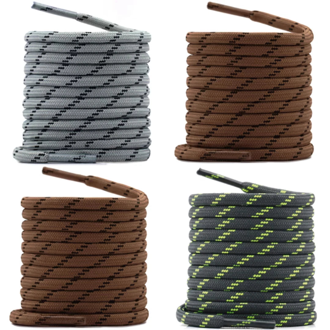 WEGOODZF Heavy Duty Boot Laces Non-Slip Safety Laces for Hiking Shoes etc 4.5mm.