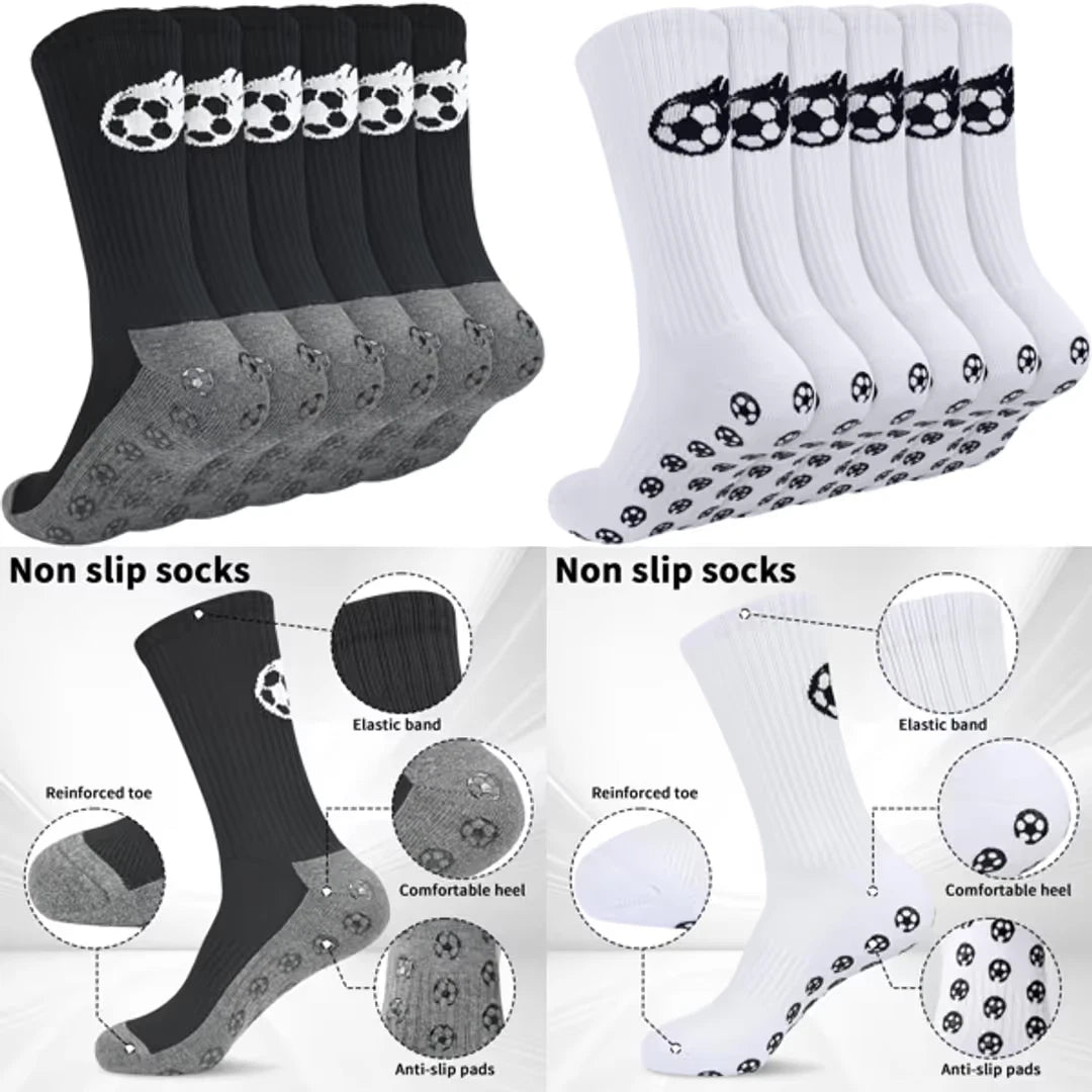 3 Pack Football Grip Socks for Men Grippy Gain the Edge Grip Football Anti-slip