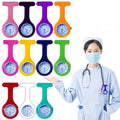 Silicone Nurse Pocket Watch Pin On Student ID Chronograph Quartz Movement Round.