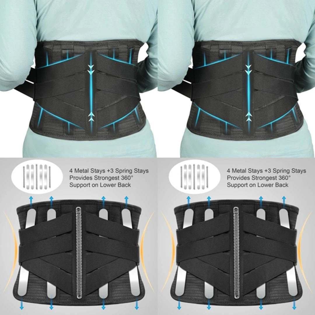 Back Support Belt for Lower Back Pain Adjustable Lumbar Support Brace Comfort