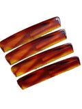 Set of 4 Brown Pocket Hair Combs 15cm Hair Styling Combs for Men Women Grooming