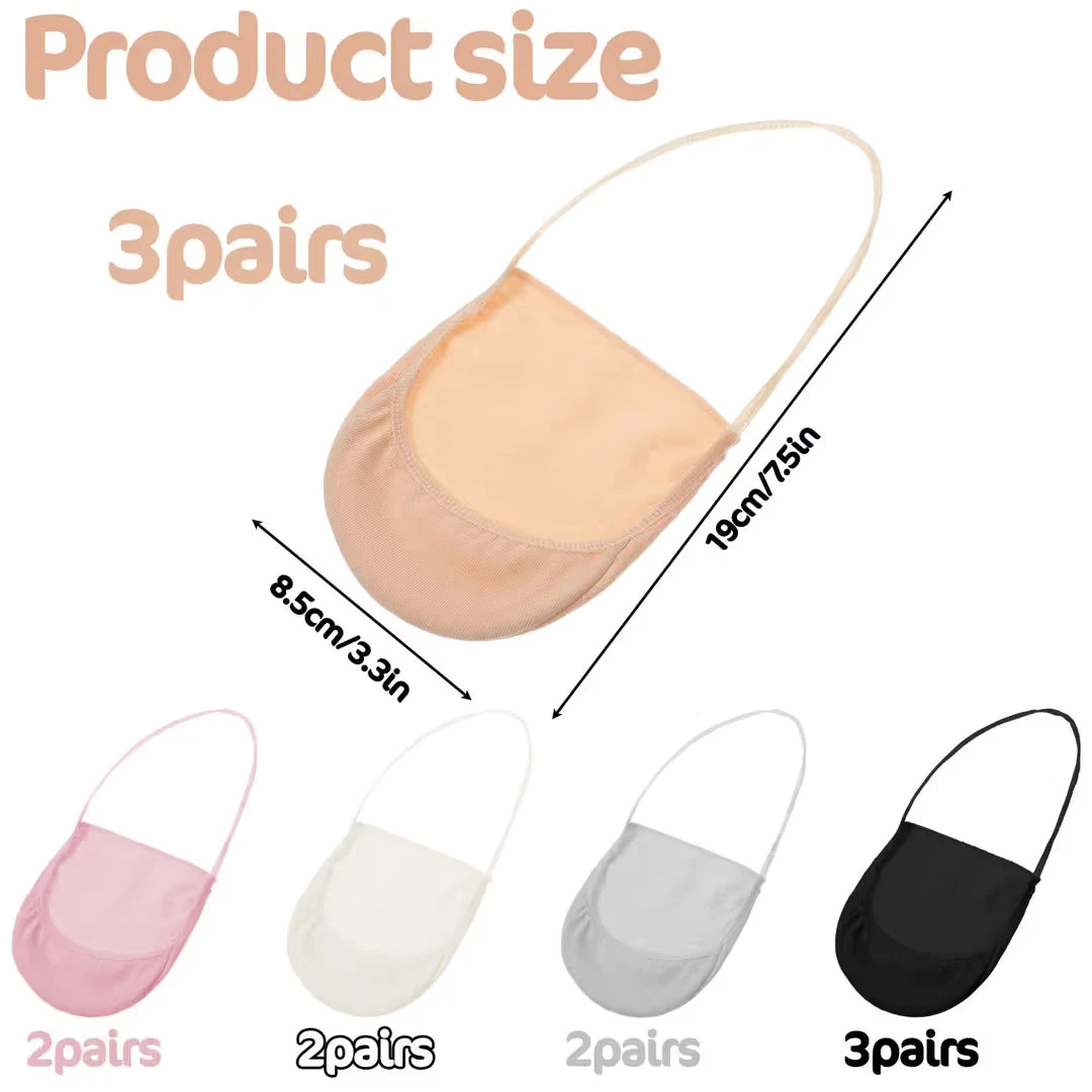 12 Pairs Half Socks Invisible Non-Slip Seamless for High Heels. Various Colour