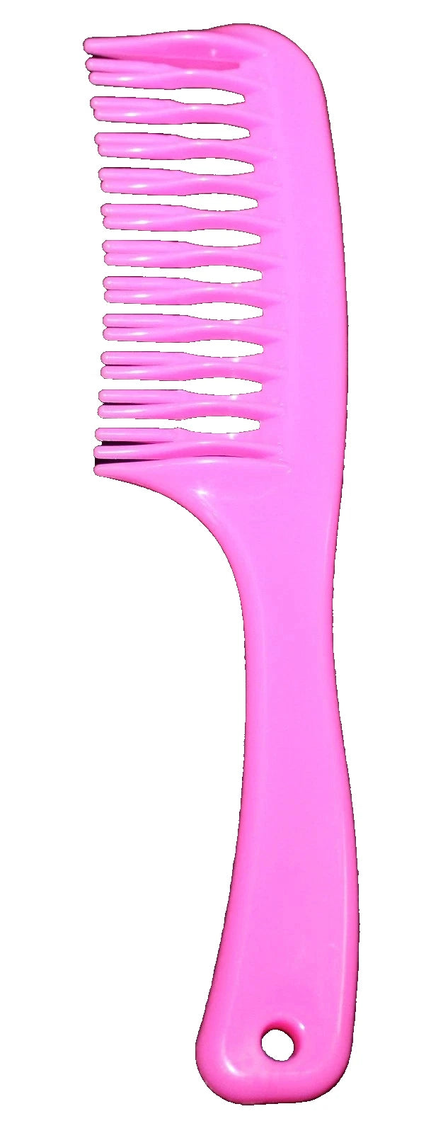 2 PACK Hair Comb Detangling Anti Static Comb with 2-in-1 Teeth Plastic Wide Teeth 20cm. Black & Pink