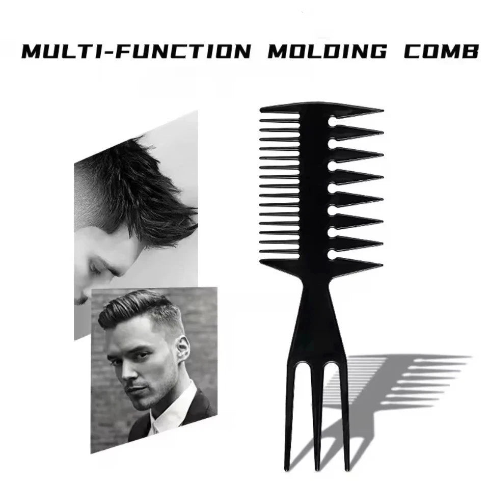 Double Side Tooth Combs Fish Bone Shape Hair Brush Barber Hair Dye Comb
