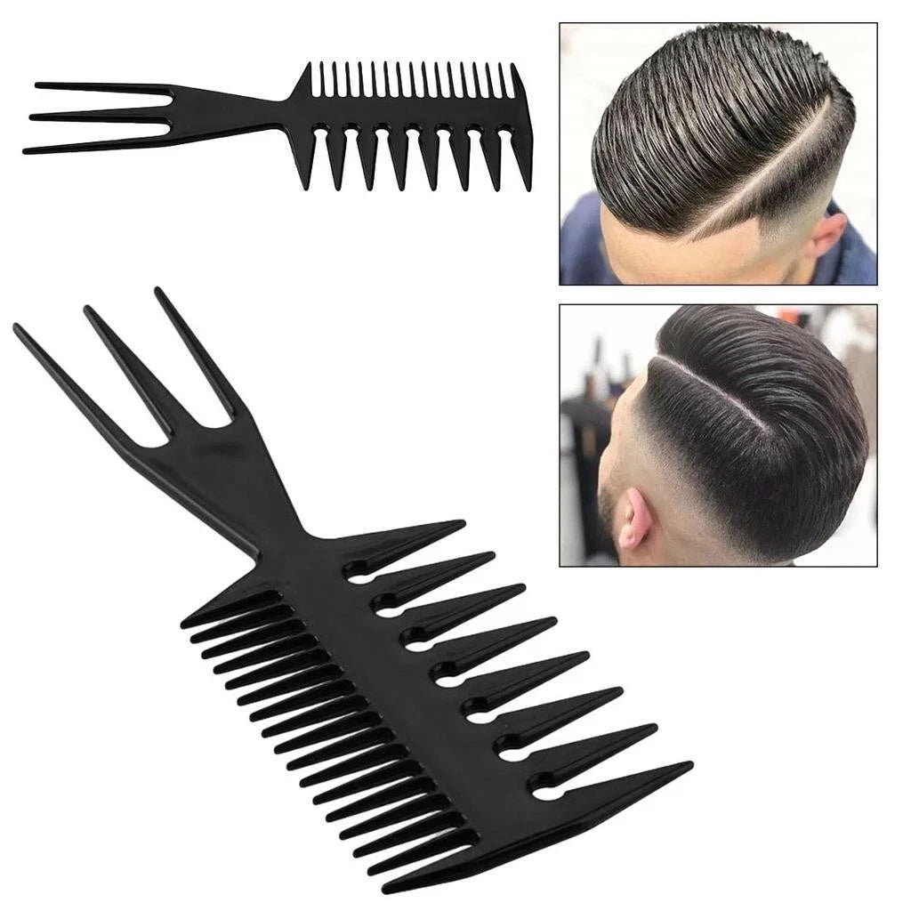 Double Side Tooth Combs Fish Bone Shape Hair Brush Barber Hair Dye Comb