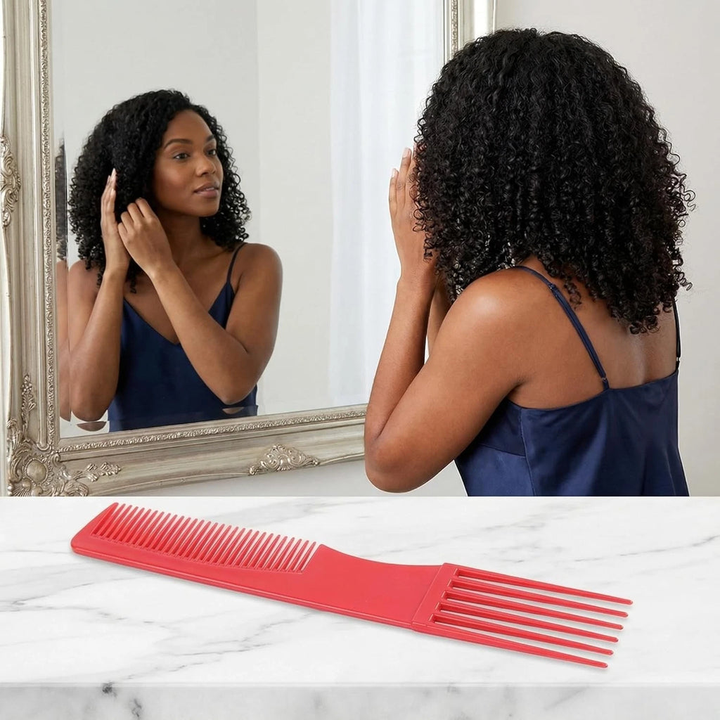 3 PACK Anti Static Plastic Teasing Hair Combs - Fine Tooth Comb for Women Hair