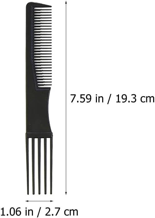 3 PACK Anti Static Plastic Teasing Hair Combs - Fine Tooth Comb for Women Hair