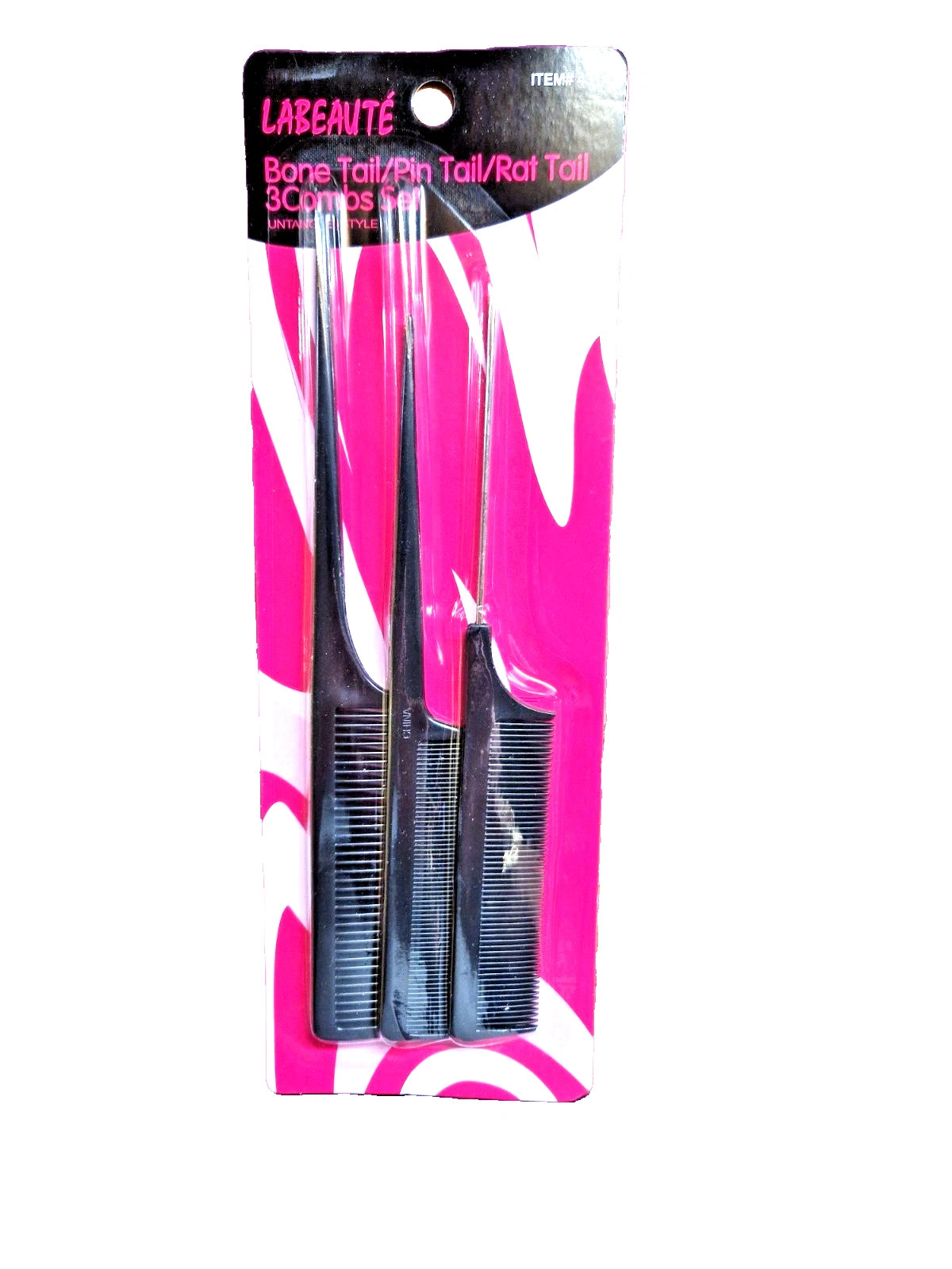 3 Piece Comb Set, Bone Tail, Rat Tail, Pin Tail. Untangle & Style - By La beaute