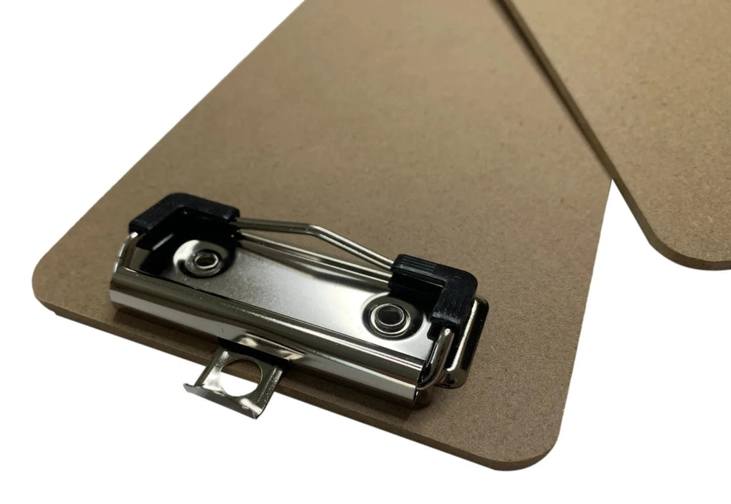Slim Wooden Clipboard for A6 Papers. Includes Hanging Hole and Strong MetalClip