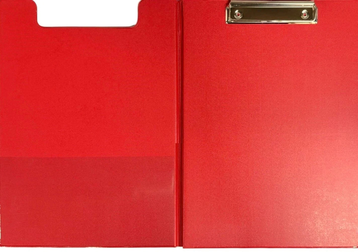 2 Pck Janrax A4 Foldover Clipboard. Neon Orange -Inside Pocket Strong & Durable
