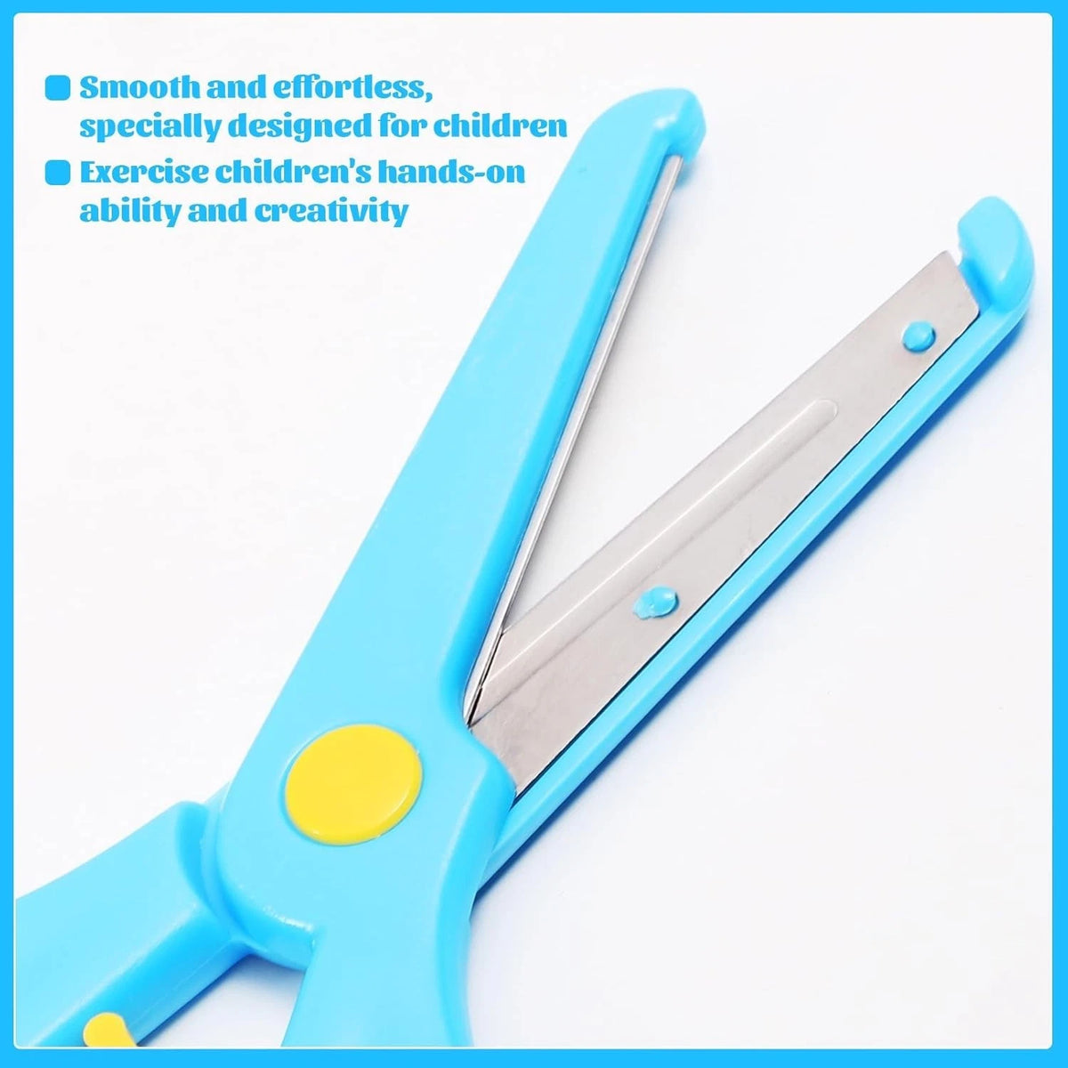 Kids Paper Craft Safety Plastic Scissors Coloured Mini Stationery (Pack of 3)