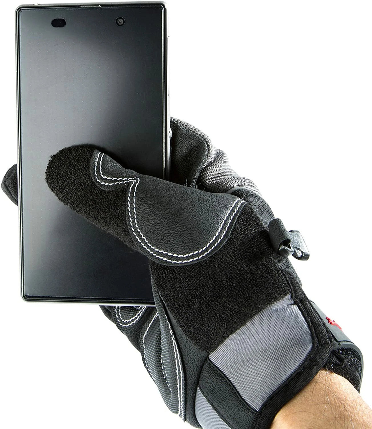 Ultrasport Race Touchscreen Cycling Gloves - Black/Grey, Large