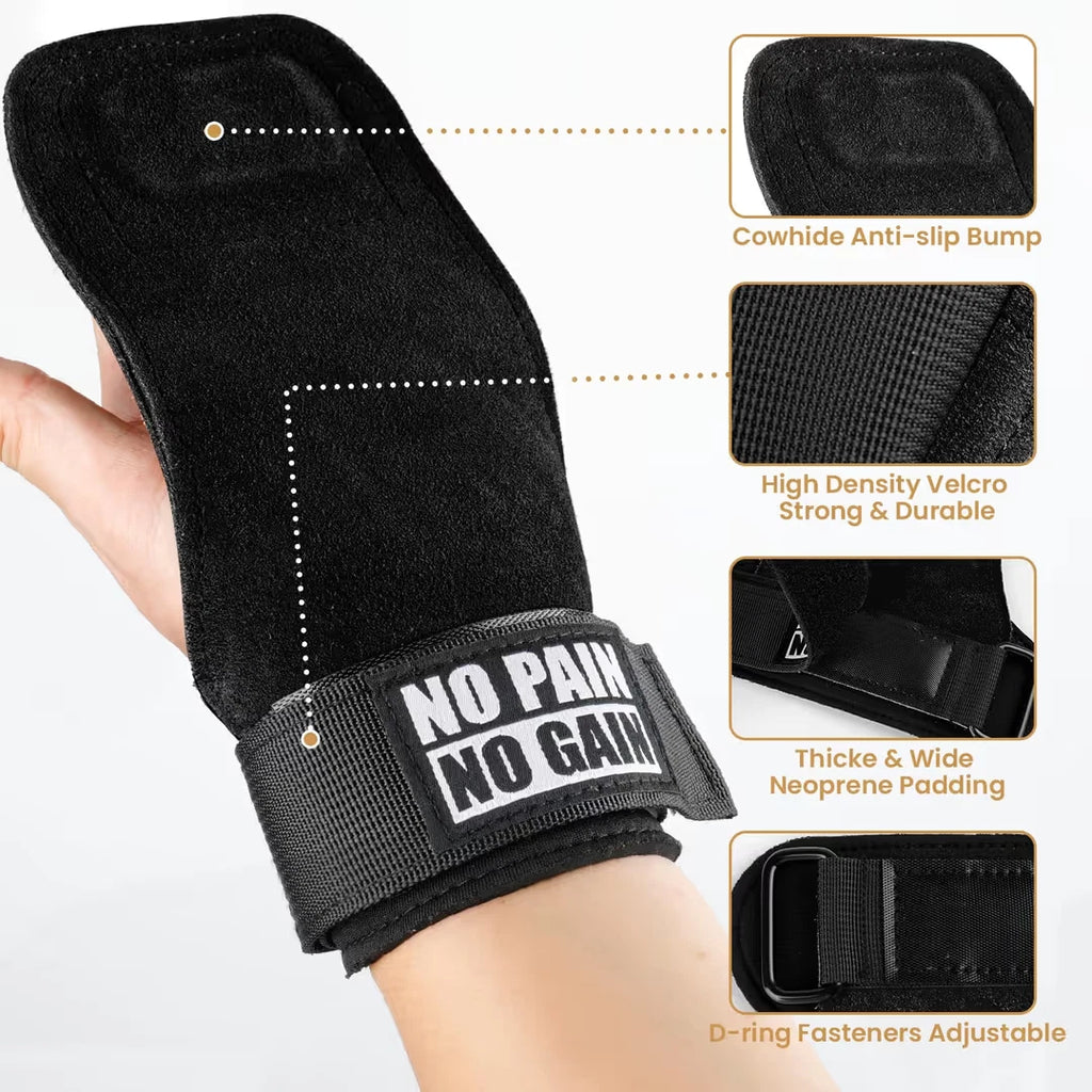 Weight Lifting Wrist Wraps Adjustable Neoprene Padded Straps – Black