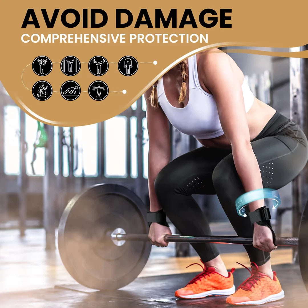 Weight Lifting Wrist Wraps Adjustable Neoprene Padded Straps – Black