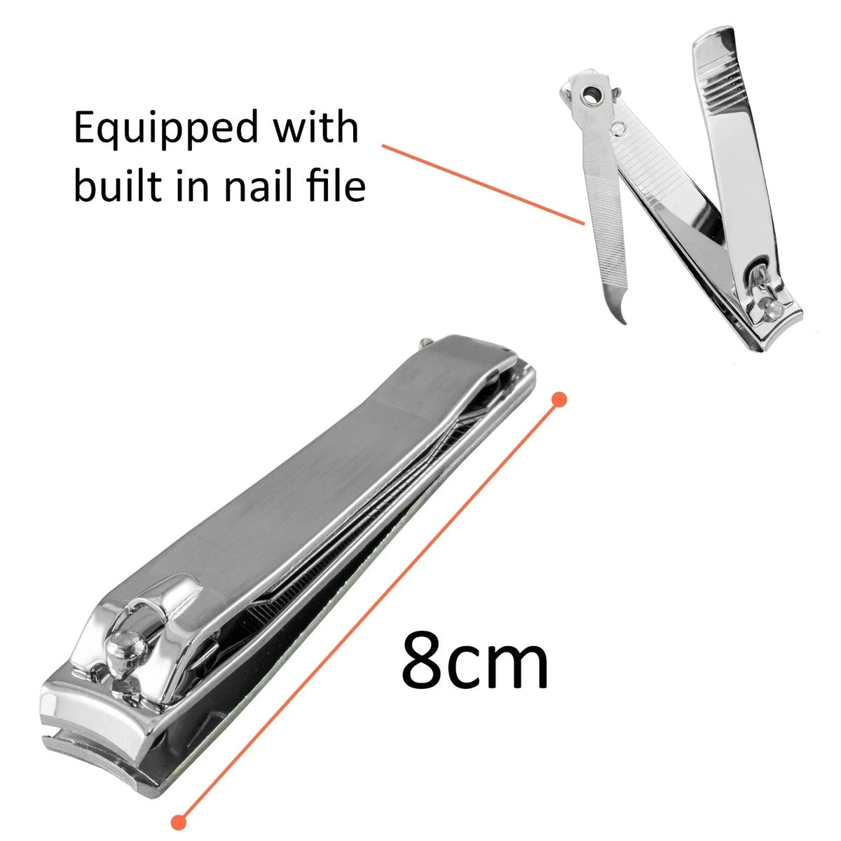 Duralon Large Toe Finger Nail Clippers Heavy Duty Sturdy Metal 2 Pack
