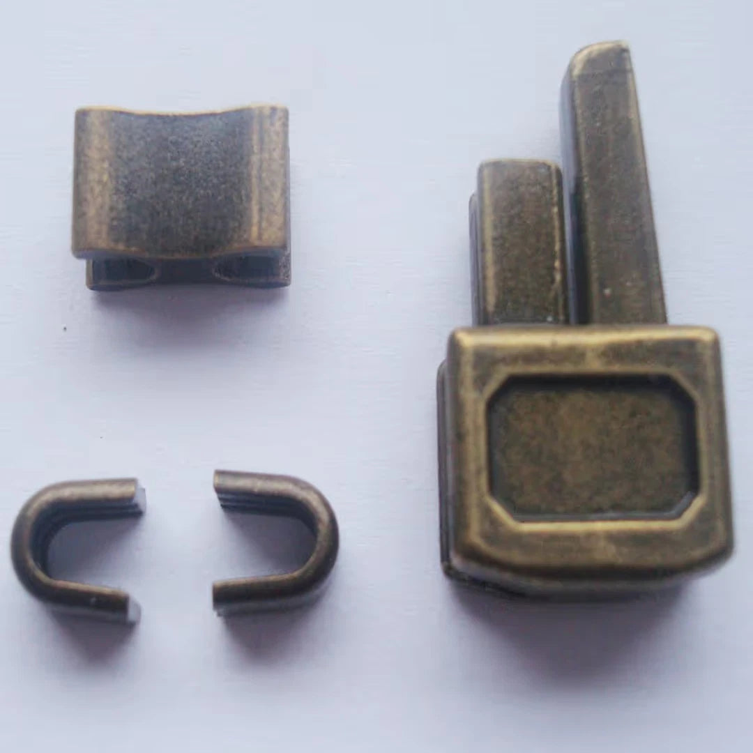 Zipper Sliders Repair Kit Metal 4 Sets – Bronze #10