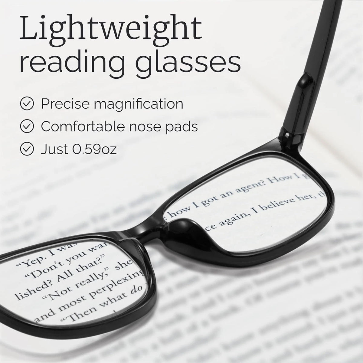 2 Pack Reading Computer Glasses Stylish Blue Light Readers 1 Black, 1 Clear. Various Strenghts.