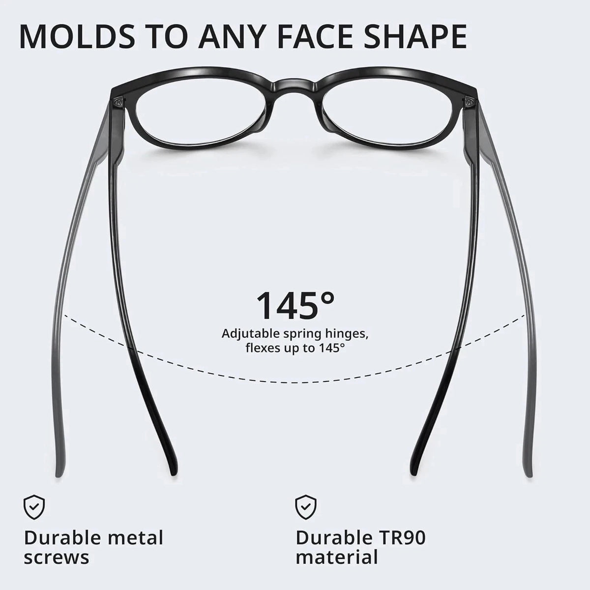 3 x Pack Reading Glasses Unisex Stylish Blue Light Readers By Giblogo +2.00 Magnification