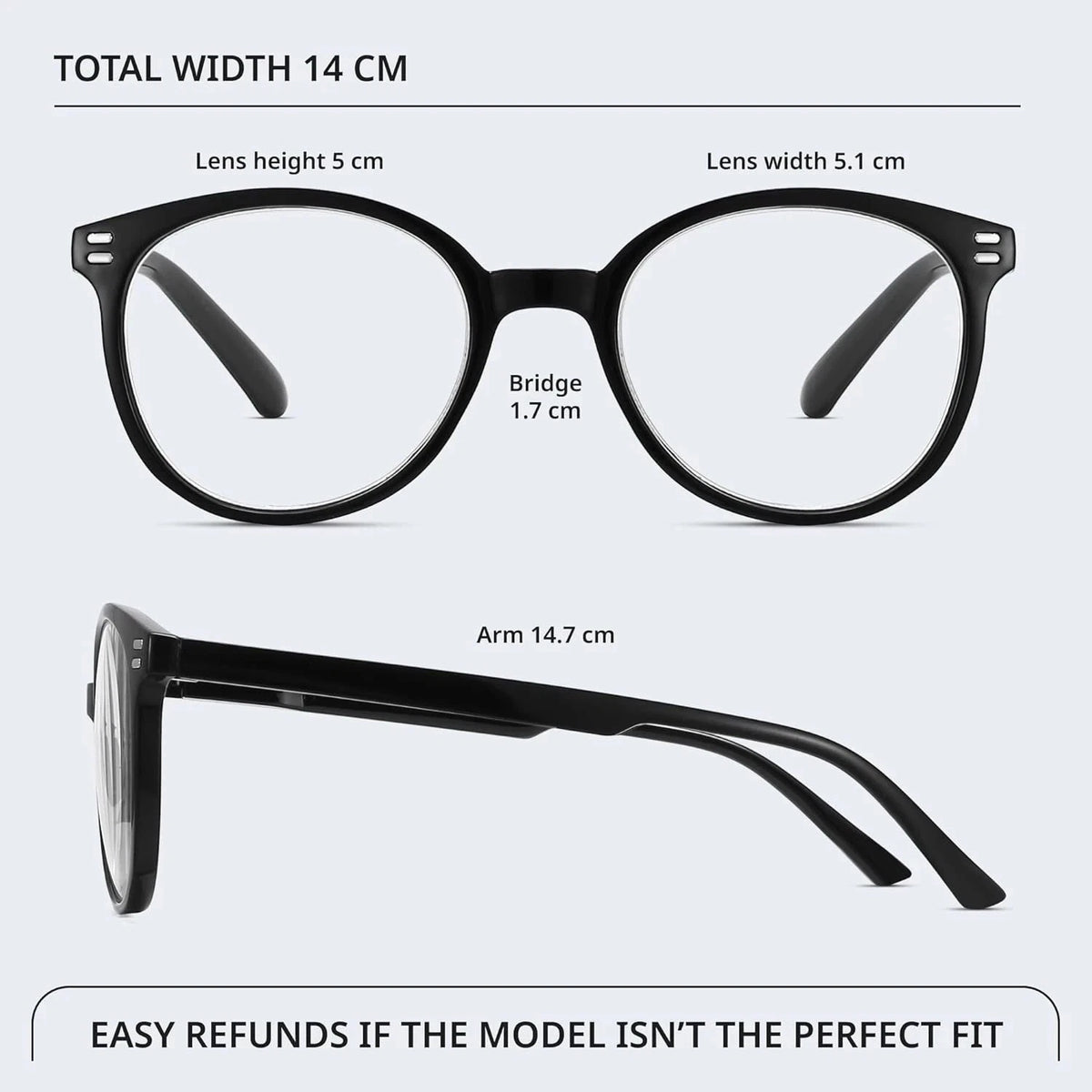 3 x Pack Reading Glasses Unisex Stylish Blue Light Readers By Giblogo +2.00 Magnification