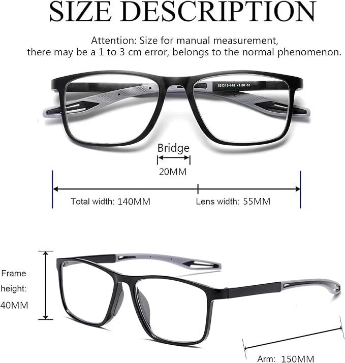 2 Pack Reading, Sports Glasses Unisex UV400 Orange Arms/Dark Speckled Frame. Modern look with striking stand out colours