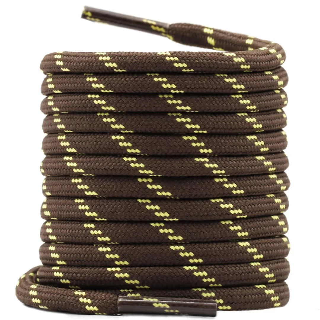 WEGOODZF Heavy Duty Boot Laces Non-Slip Safety Laces for Hiking Shoes etc 4.5mm.