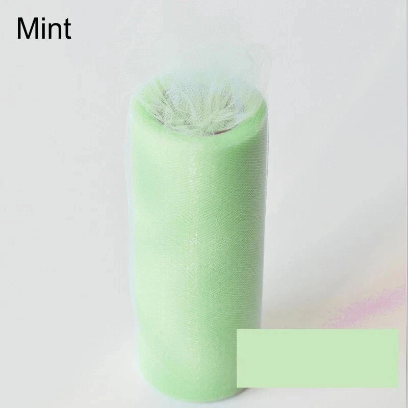 3 x 6 " x 25 Yards Tulle Roll Spool Fabric for Tutu, Party, Birthday Wrapping