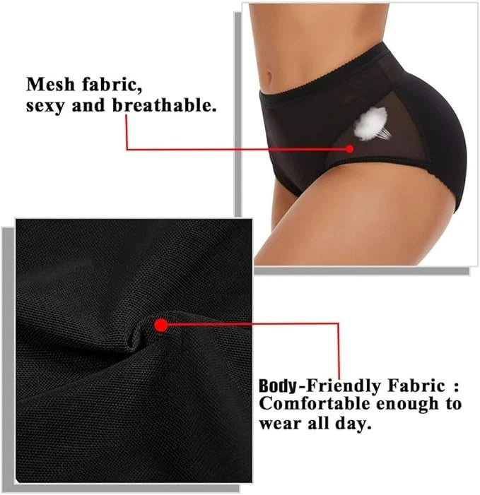 Butt Bottom Control Shapewear Padded Panties Body Shaper Bottom Lifter. Black