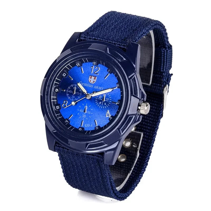 Military Watch Gemius Army Swiss Woven Strap Sea Air Land Army Sport Watch. New