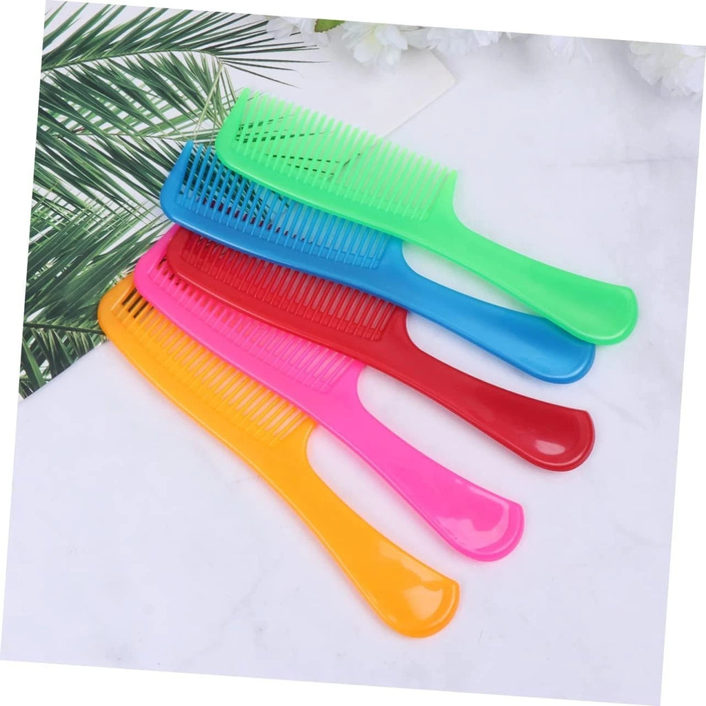 Colourful Handle Combs Hairdressing Combs for Easy Detangling Static Free 19cm